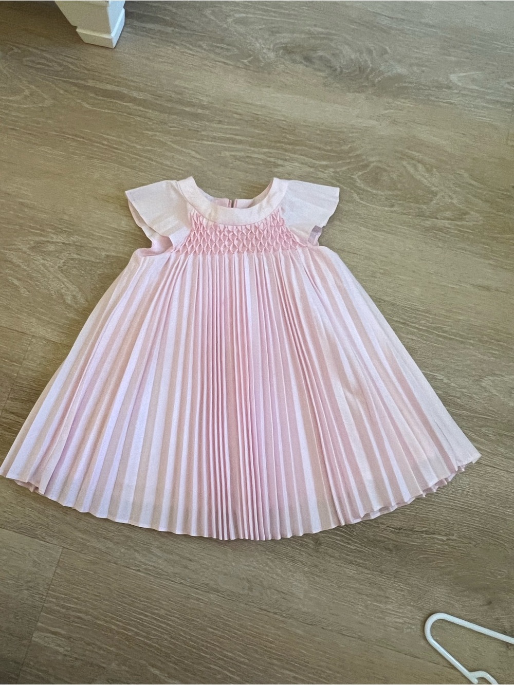 Jacadi Light Pink Pleated Smock Dress